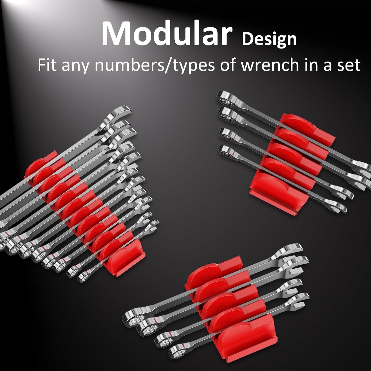 24pcs Magnetic Modular Wrench Organizers: Ultimate Tool Drawer Solution