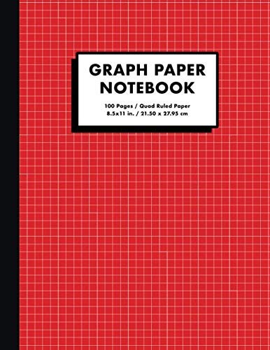 Graph Paper Notebook: 100 Sheets of Quad Ruled Paper | Composition Notebook For