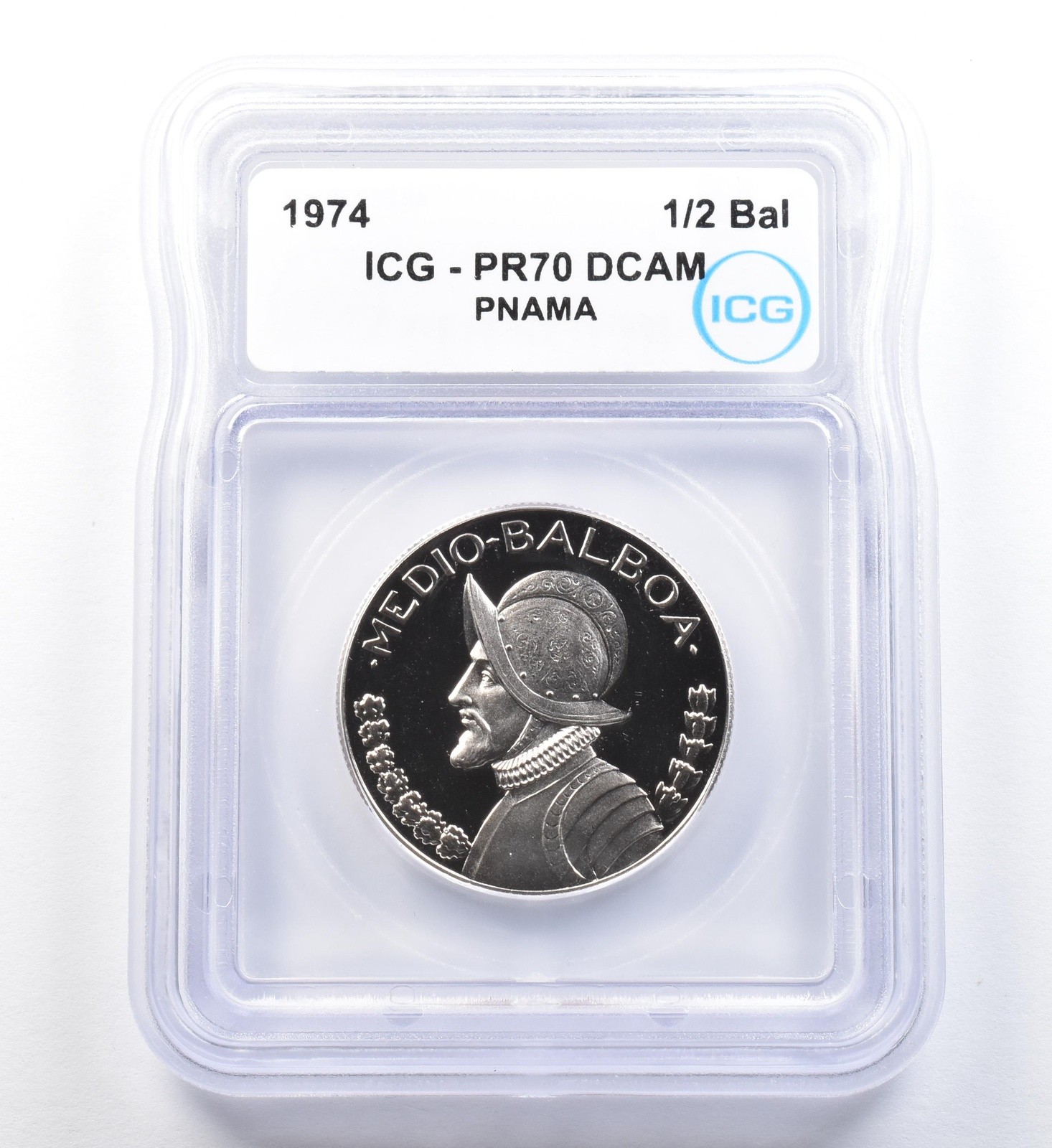 1974 Panama 1/2 Balboa PR70 DCAM ICG *1137