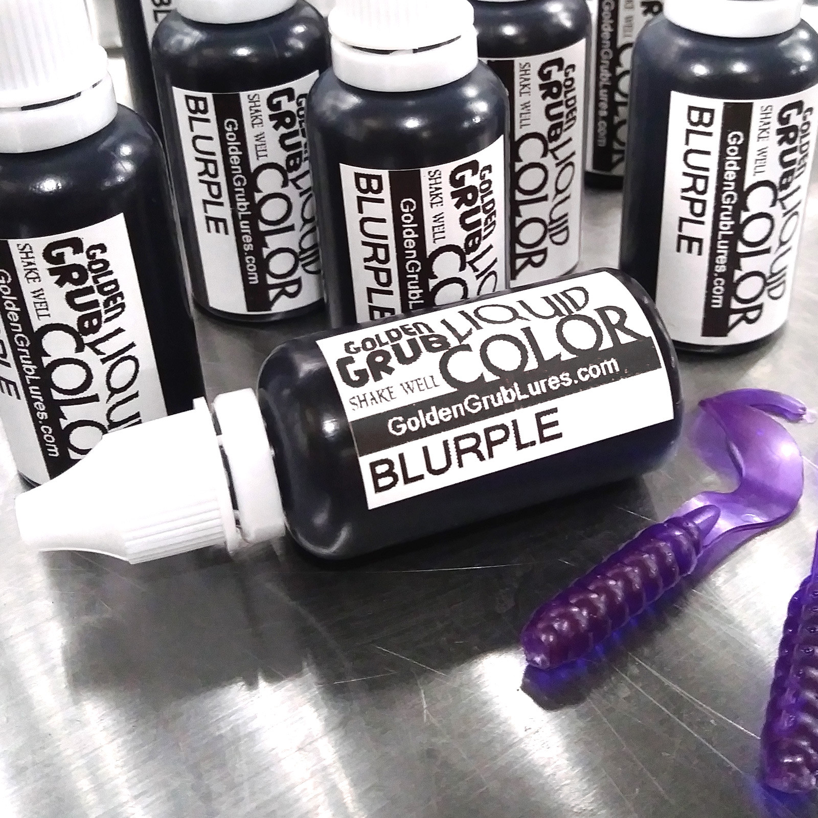 NEW 1 OZ. BLURPLE Liquid Color Dye Fishing Soft Bait Lure Making plastisol