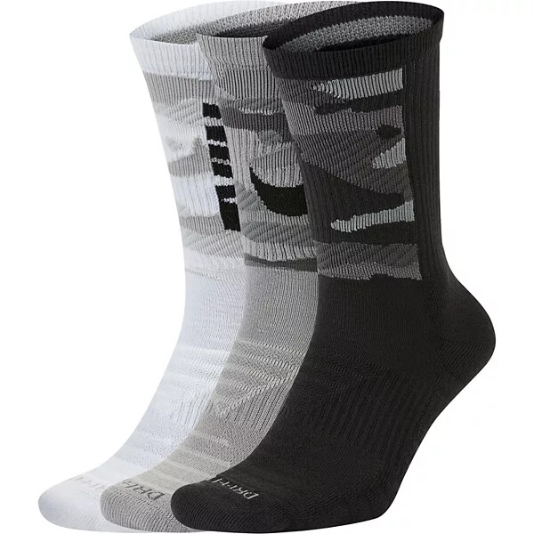 Men's Nike 3-pack Everyday Max Cushioned Training Crew Socks, XL (12-15)
