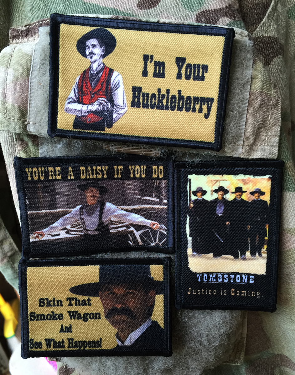 Tombstone Movie LOT of 4 Morale Patch Tactical Military USA Hook Badge Army Flag