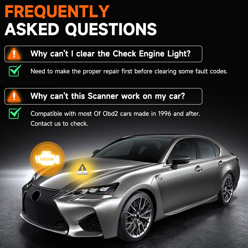 Car OBD2 Scanner Fault Code Reader Diagnostic Scan Tool Check Engine Emission