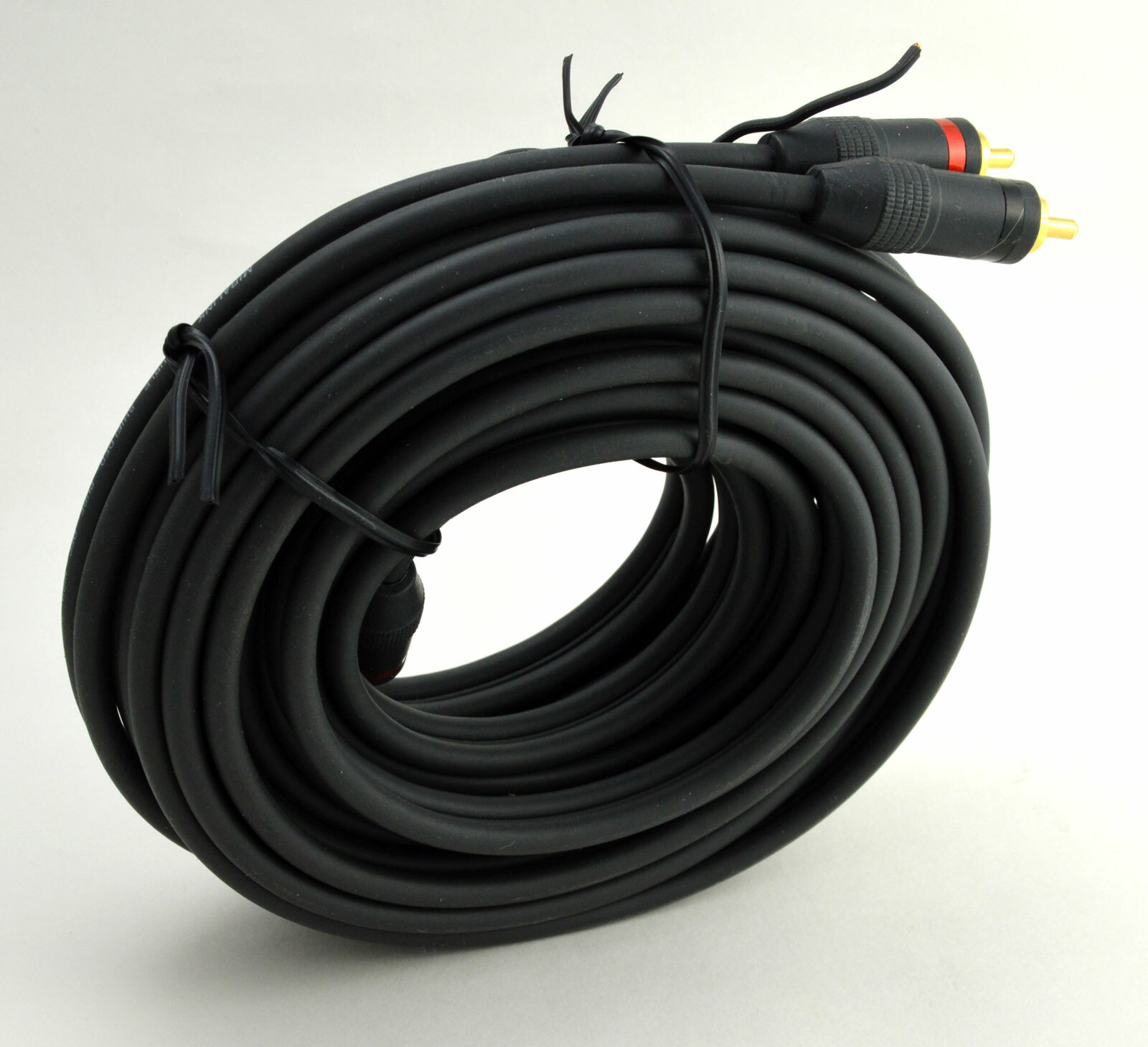 Mirasonic 2 Channel Oxygen Free Copper RCA Interconnect Cable 20ft w/ lead wire