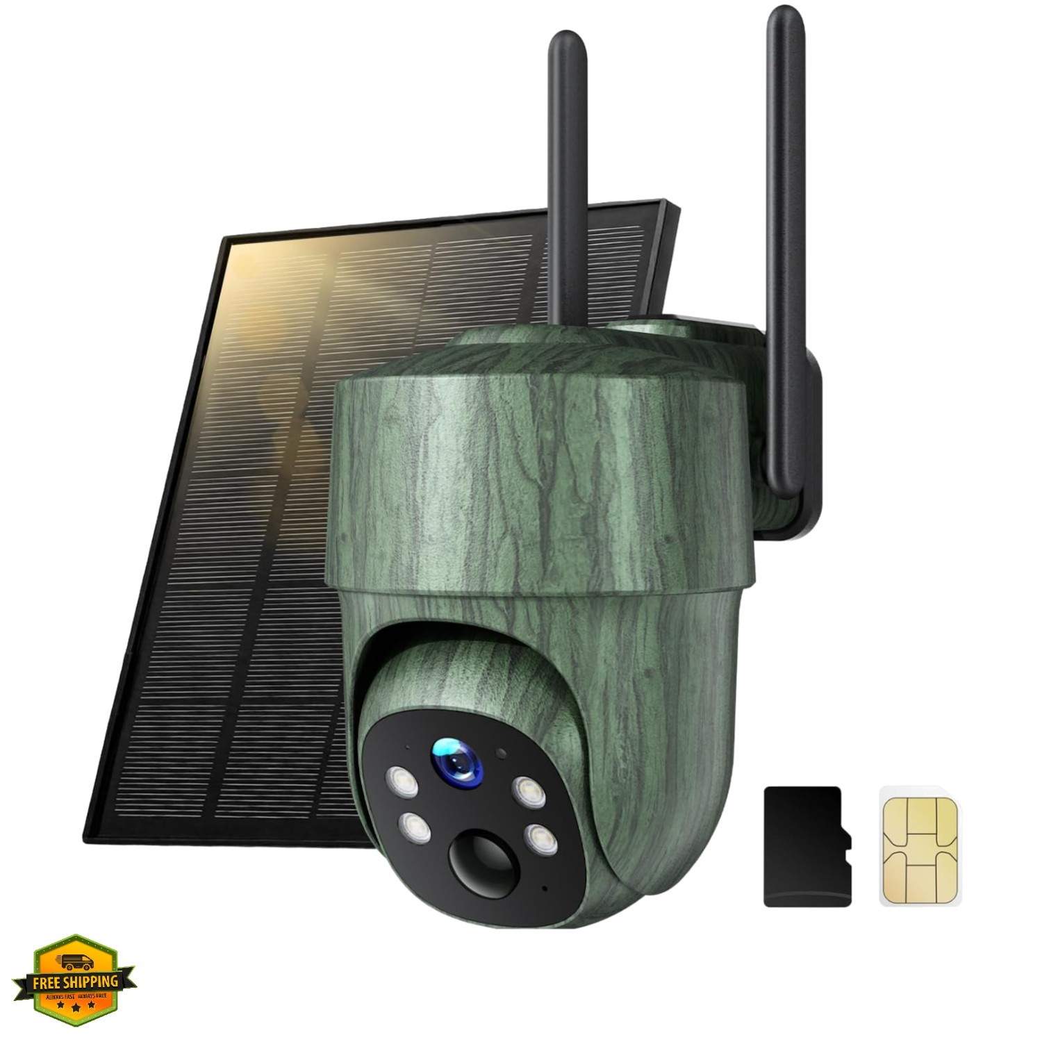 4G LTE Solar Trail Camera, PTZ Cellular Trail Camera with 8400mAh Battery, 36...