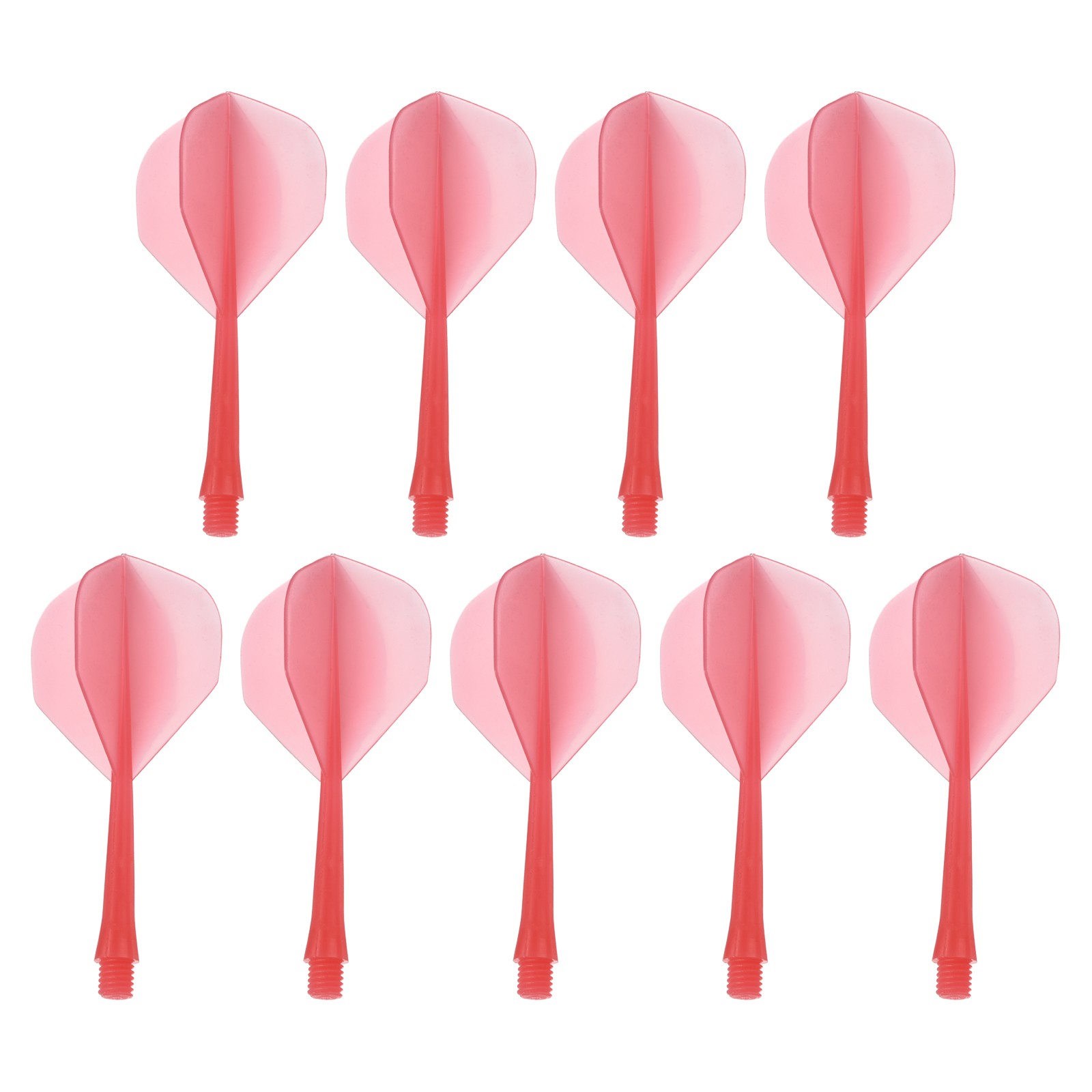 Integrated Dart Shaft Flights, 9 Pack Durable Dart Flight Set, Transparent Red