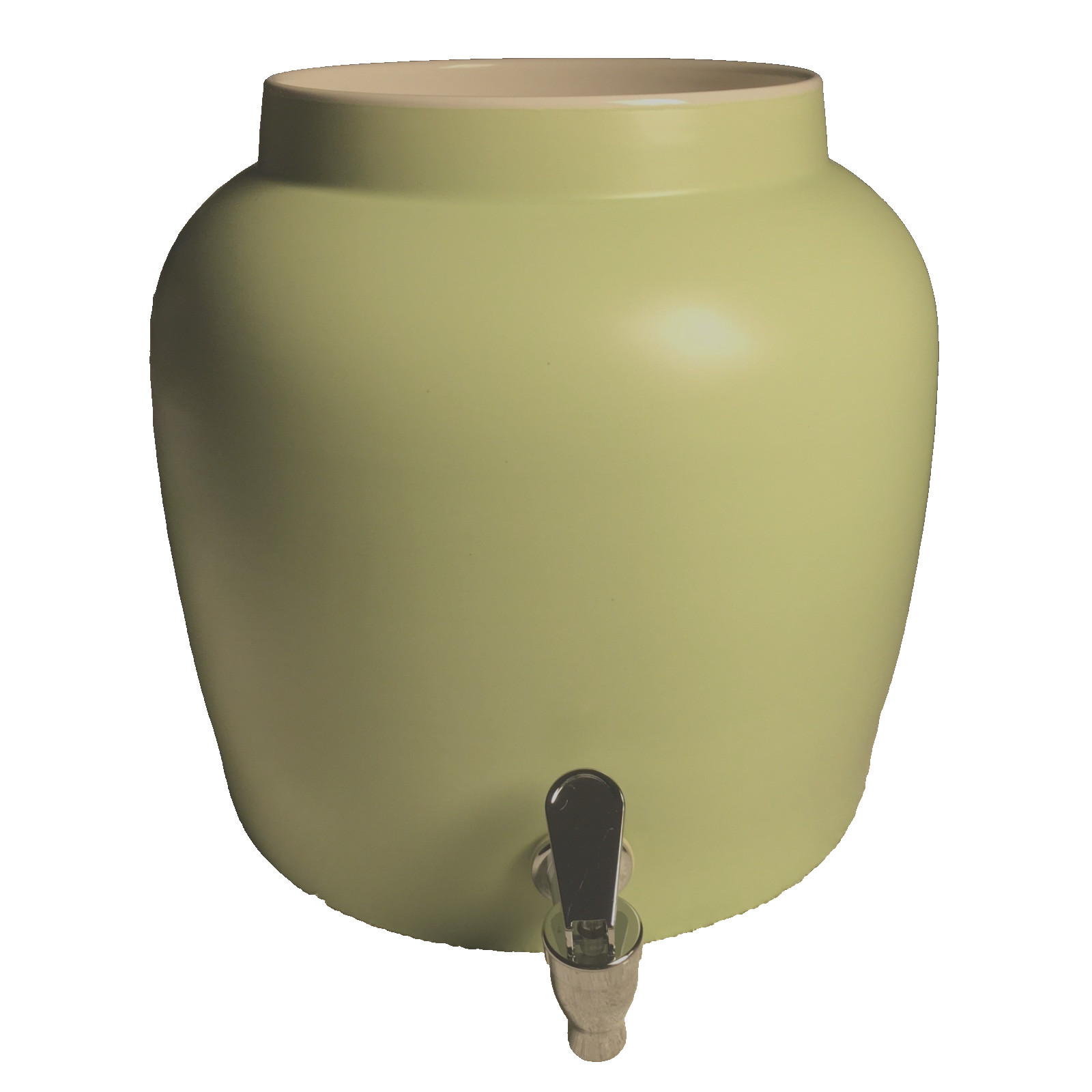 Brio NIB Porcelain Ceramic Crock Water Dispenser 2.5 Gallon Light Matte  Green
