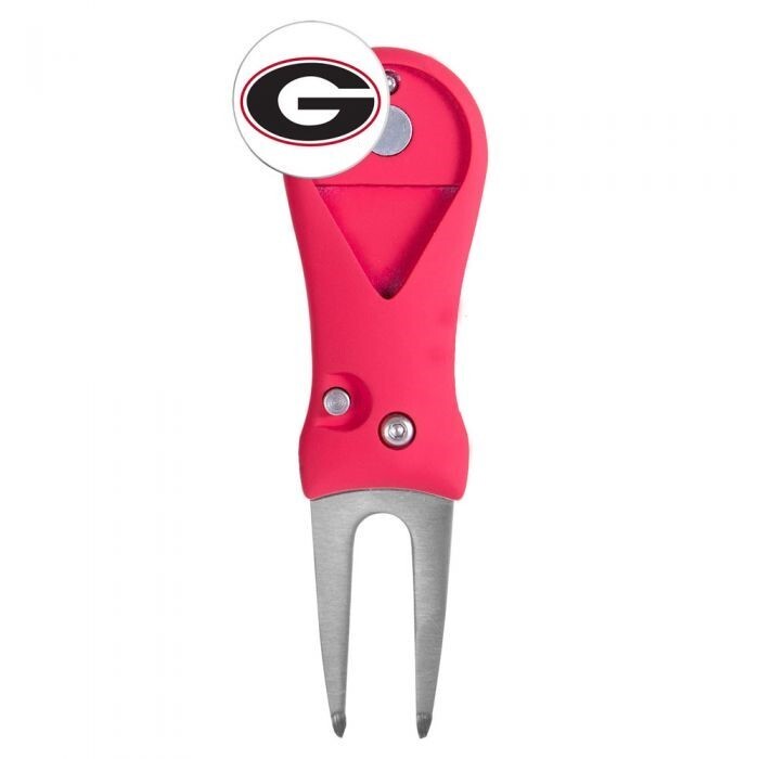 NEW University of Georgia Bulldogs Golf Ball Marker + Spring Action Divot Tool