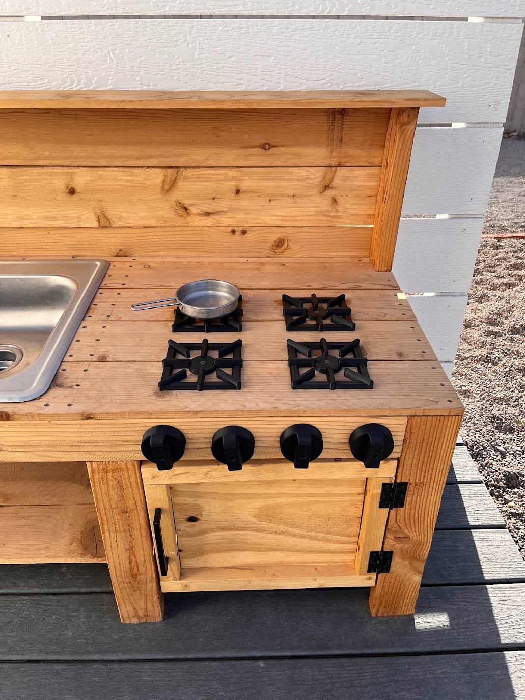 Mud Kitchen Accessories Set – Stove Burner & Knobs for Kids Outdoor Play Kitchen