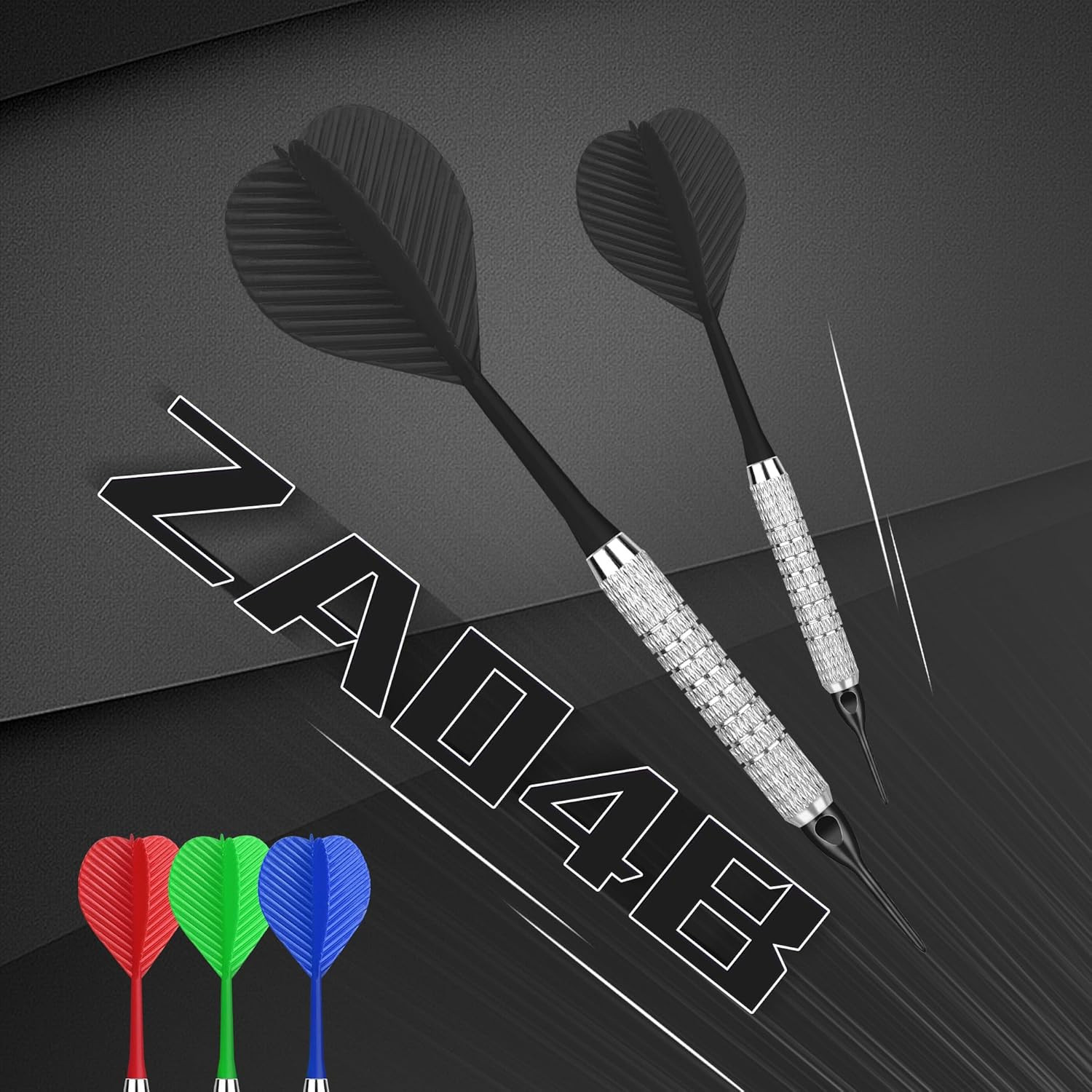 Plastic Tip Darts,12Pcs Soft Darts Set with 100 Plastic Tips for Electronic D...