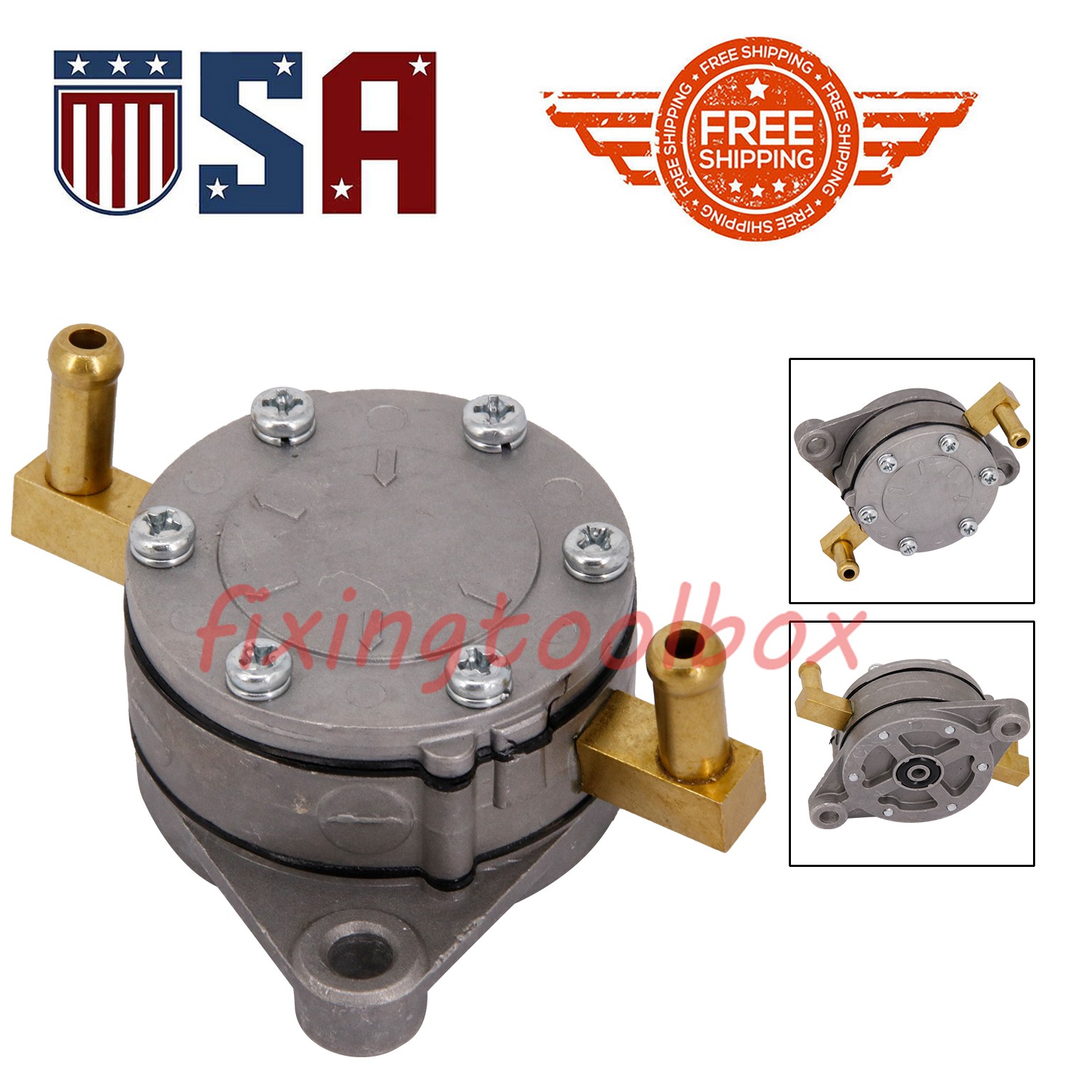 Fuel Pump 24233G1 Fit for 1989-90.5 EZGO 2-cycle Marathon Gas Golf Cart WT-1030B