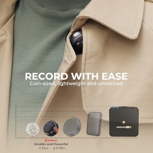 Wireless Lavalier Microphone 3-in-1 Set Coin Combo (For Lightning/USB-C/3.5mm)