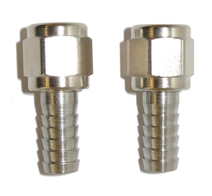 2 Barb Adapters and 2 Swivel Nuts Threaded 5/16 inch MFL Connection for Homebrew