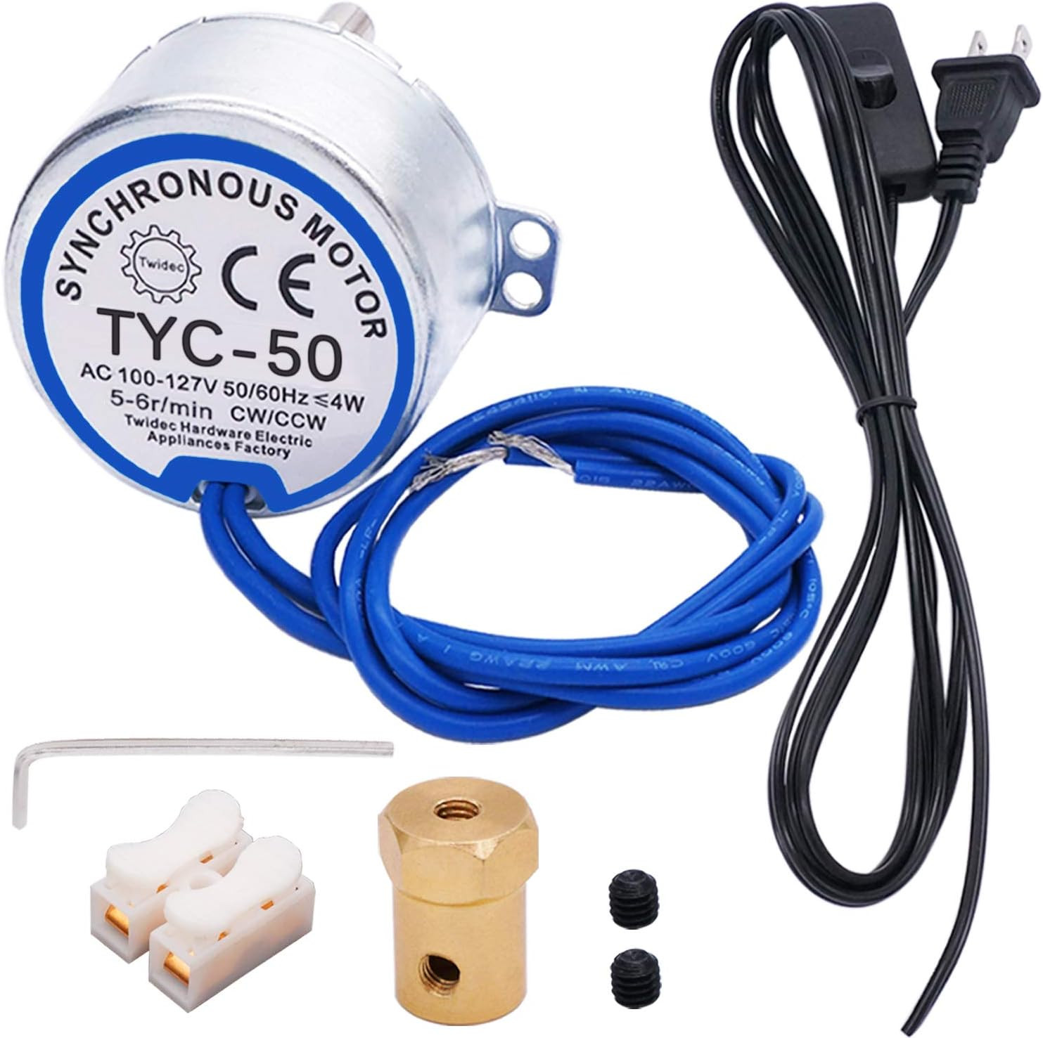 /Synchronous Turntable Motor Electric Motor 5-6RPM/MIN 50/60Hz 4W CCW/CW AC100~1