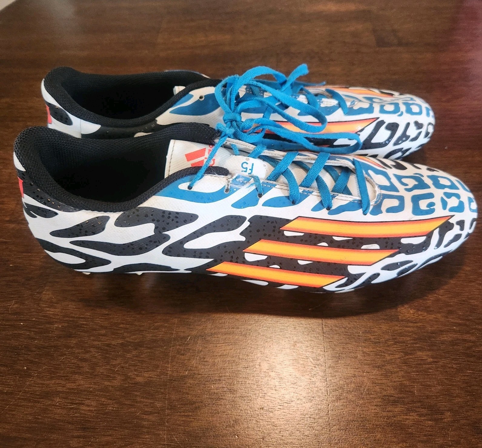 adidas F5 TRX FG Messi Soccer Cleats Men’s US 12 Blue White Orange H19683
