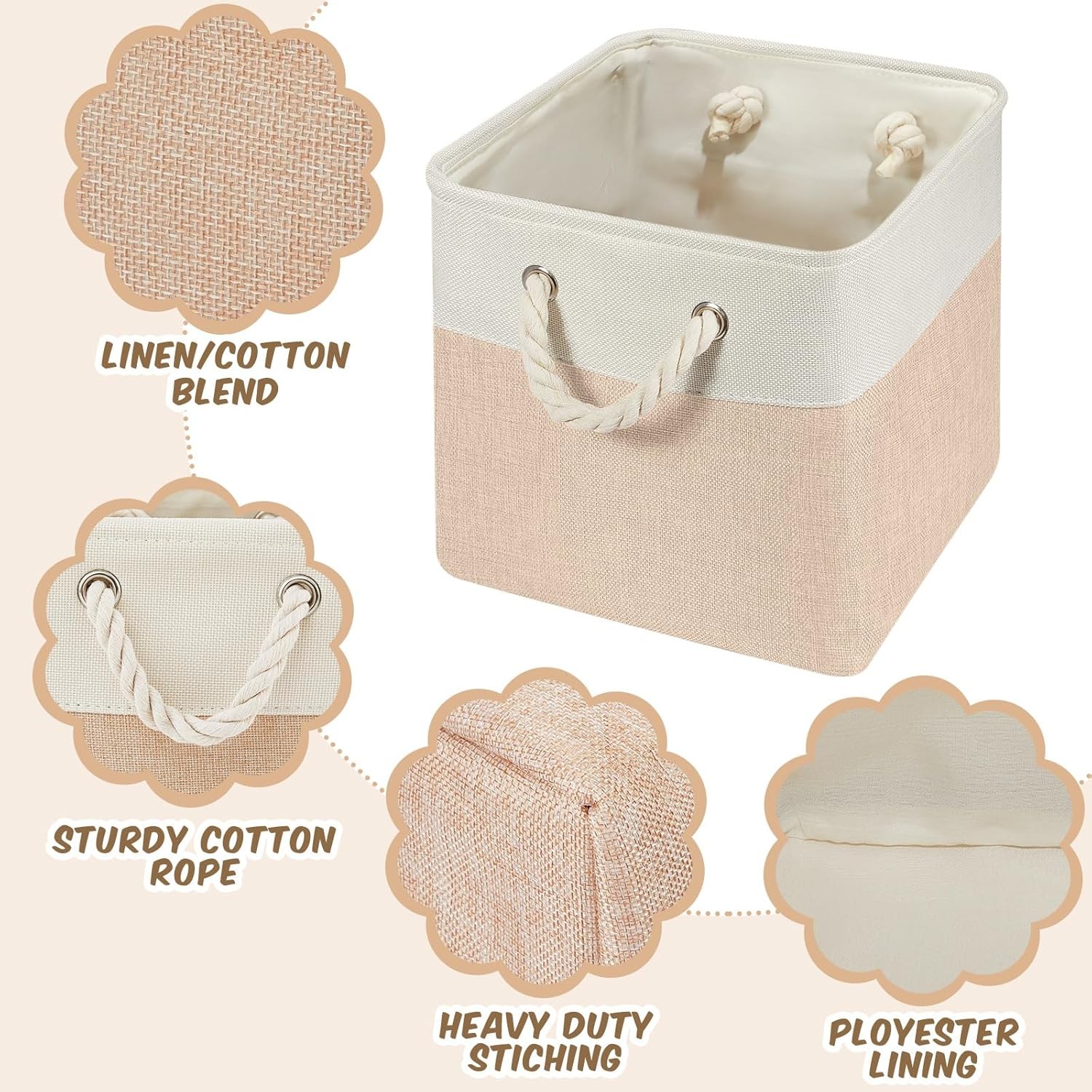 Cube Organizer Fabric Organizer Foldable Cube Basket