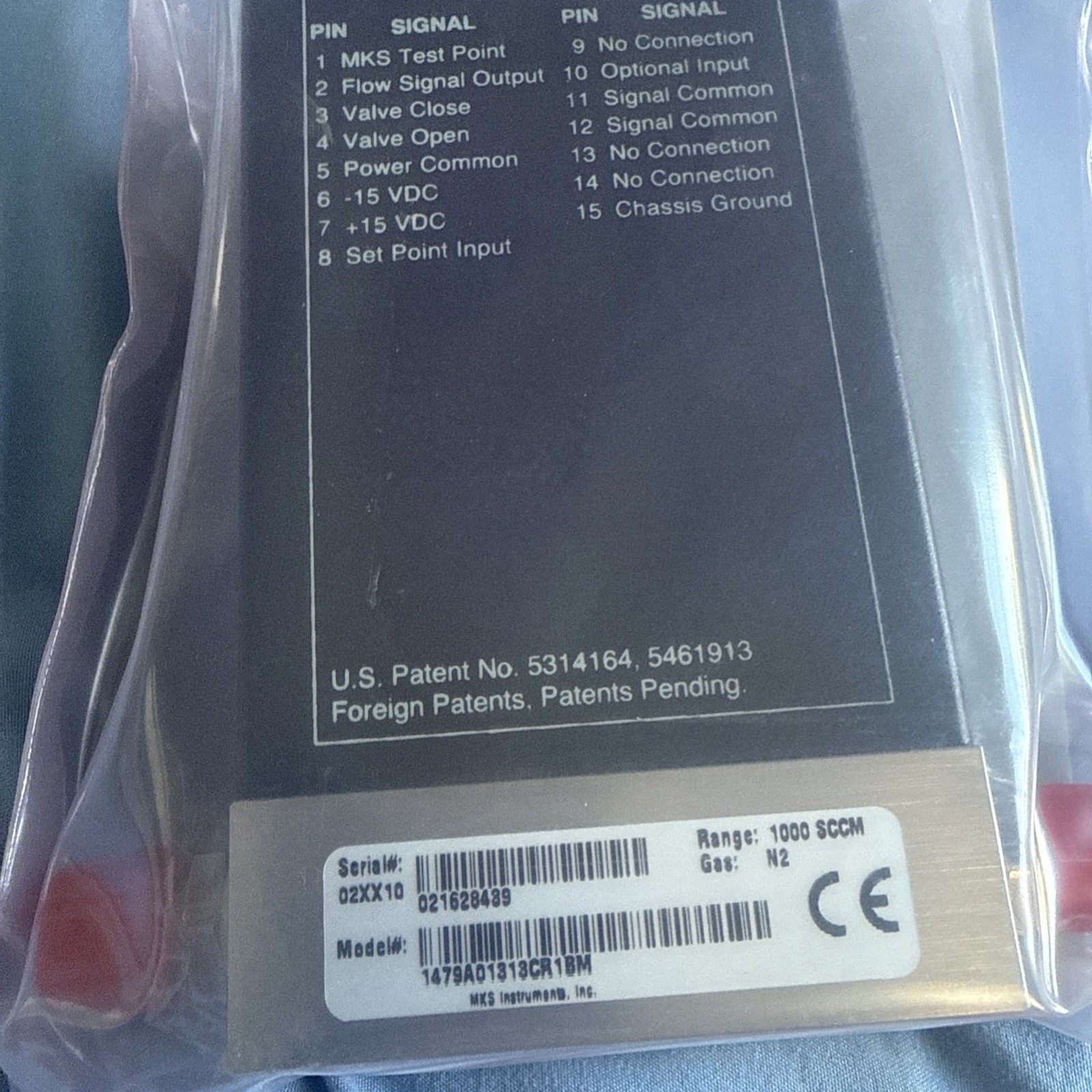 MKS 1479A Mass Flow Controller 1479A01313CR1BM 1000 SCCM N2 Nitrogen NEW