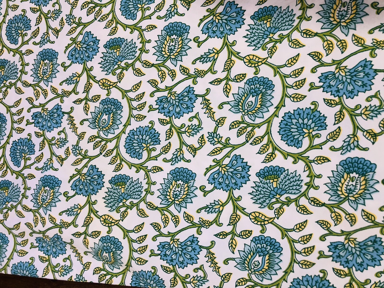 Pottery Barn Pillowcase Standard Size Blue Green Paisley Made In Israel
