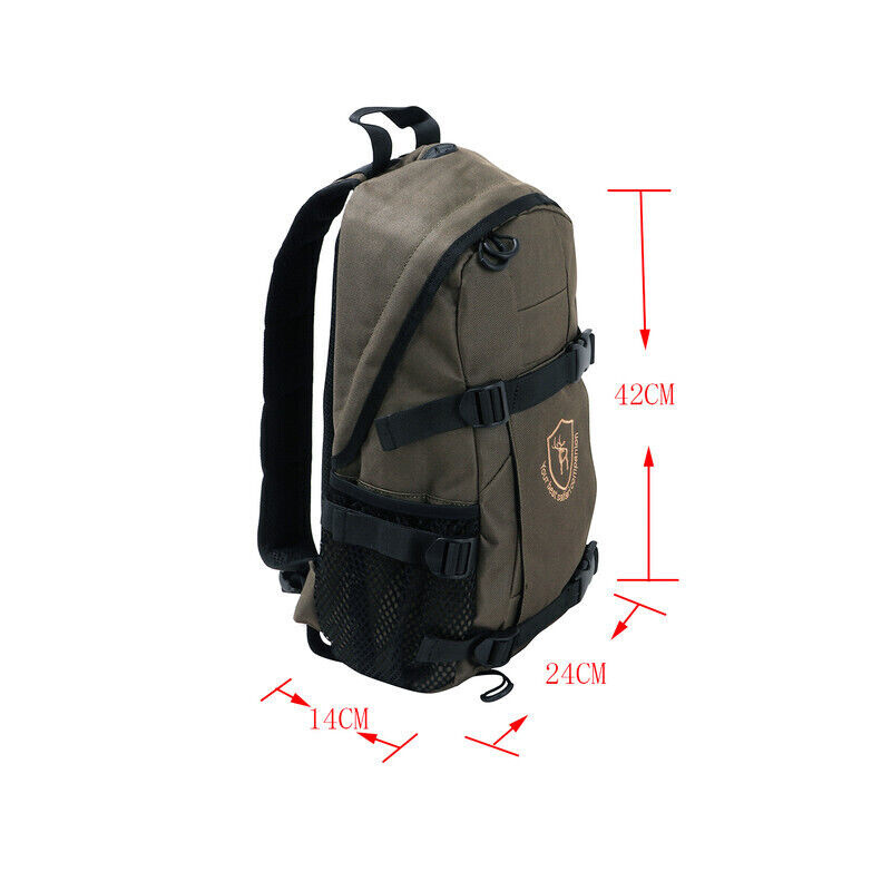 TOURBON Hiking Day Pack Hunting Backpack Rifle Stock Carry Molle Bag Gun Holder