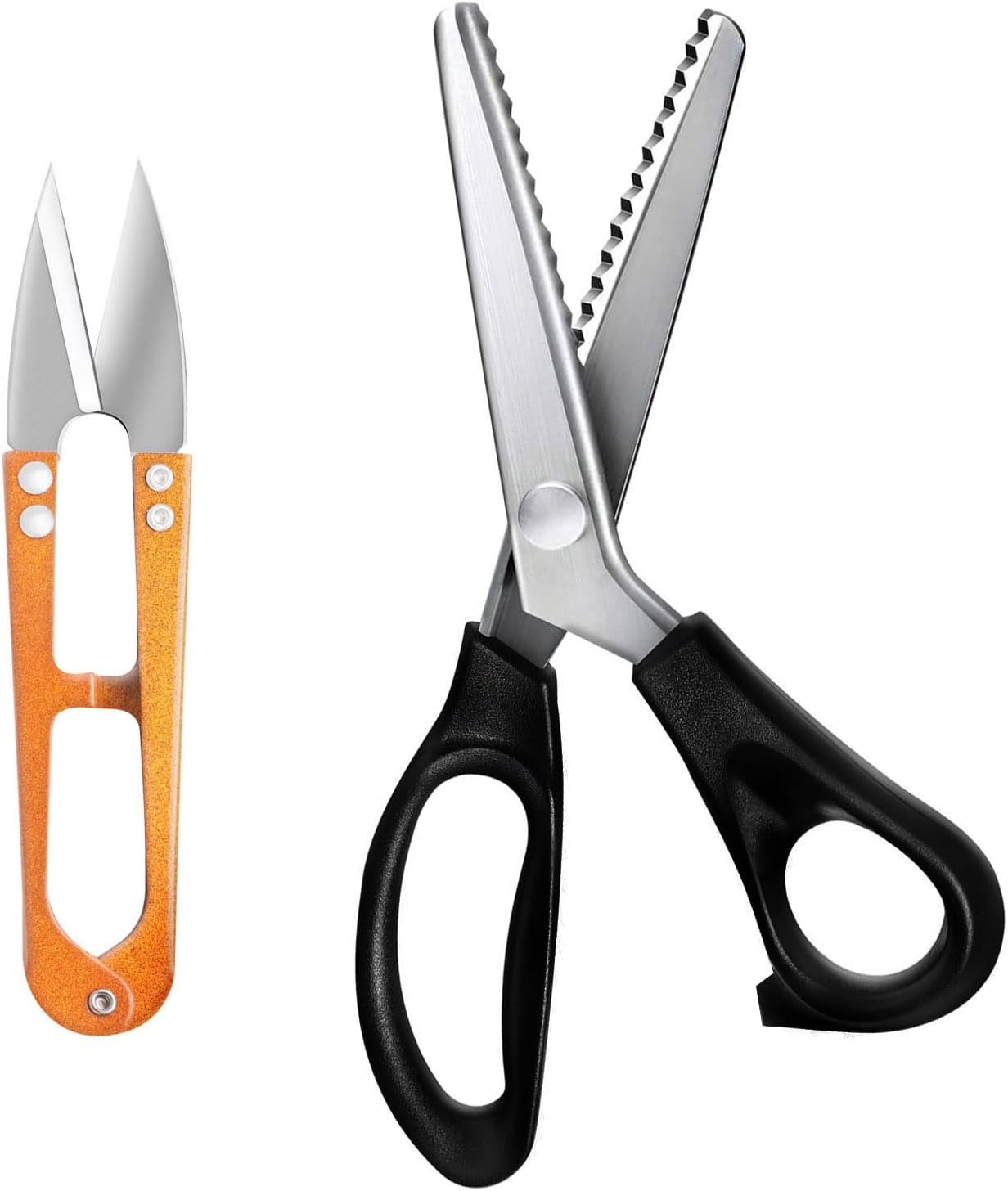 Shears Comfort Grips Crafts Zig Zag Cut Sewing Scissors, Professional Handheld