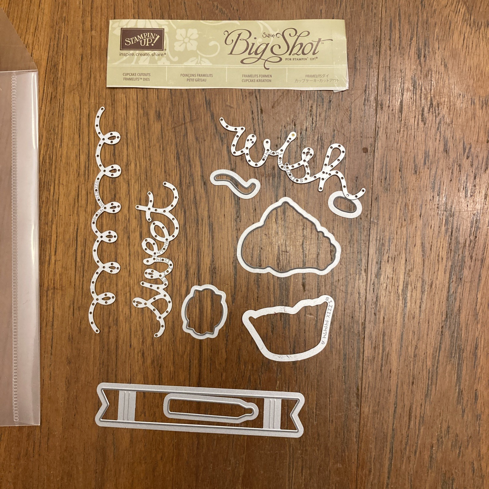 Stampin Up Sizzix Big Shot Framelits Dies 10pc Cupcake Cutouts 141474