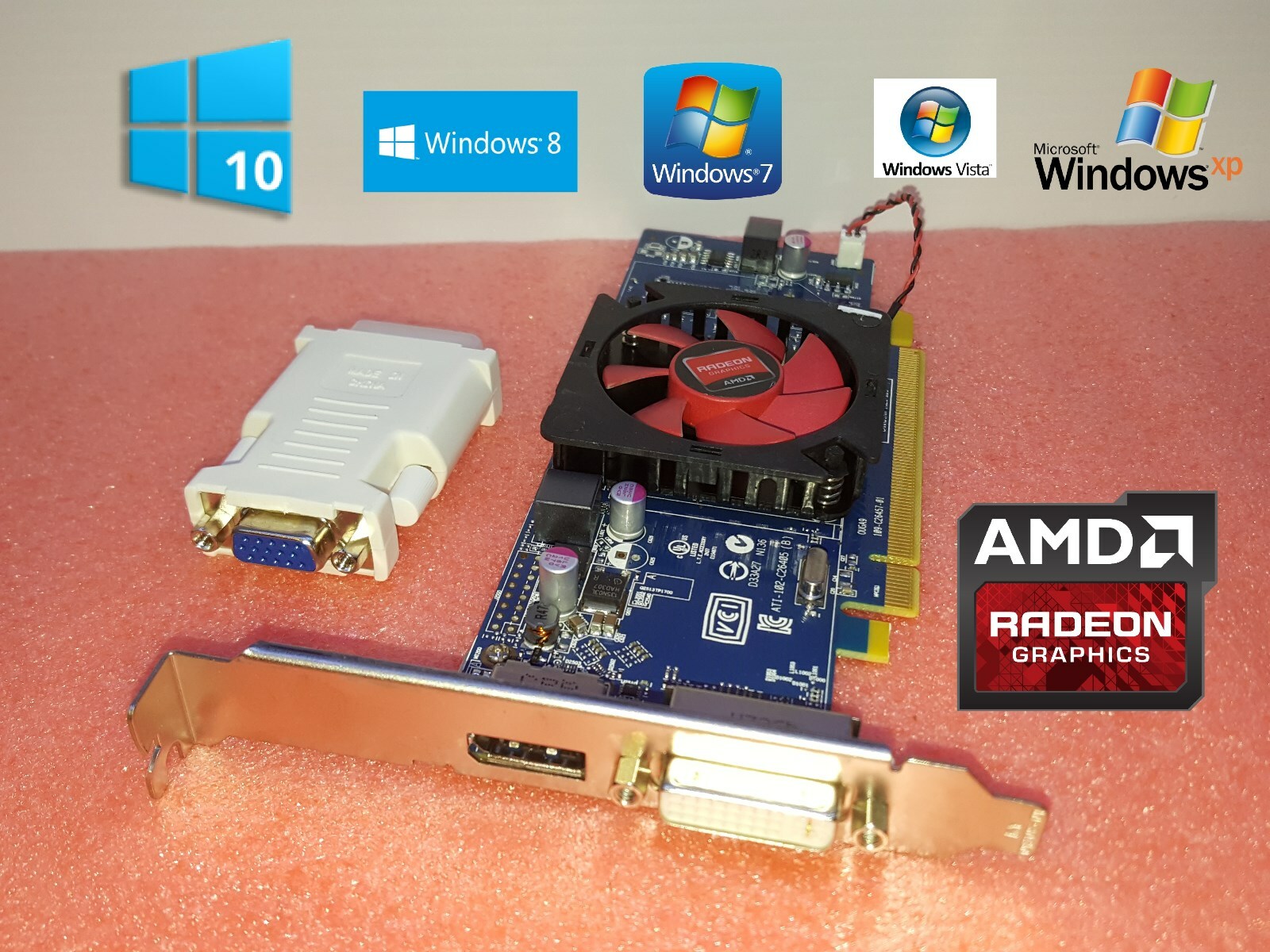 HP Pavilion 500-223w 1GB AMD HD DVI DisplayPort Video Graphics Card
