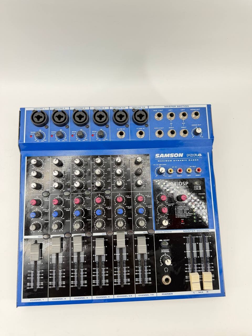 Samson MDR8 8-Channel Stereo Mic Line Mixer 24-Bit DSP 6.30 lb