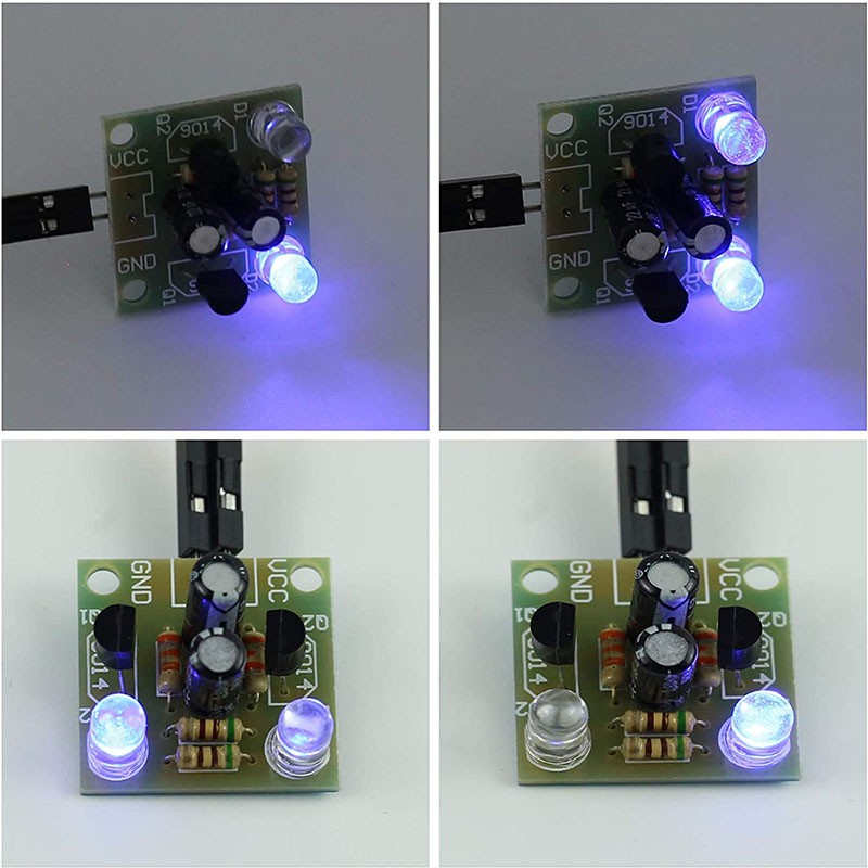 4-Piece Set 5mm LED Flash DIY Kit Electronic Kit PCB Circuit3039