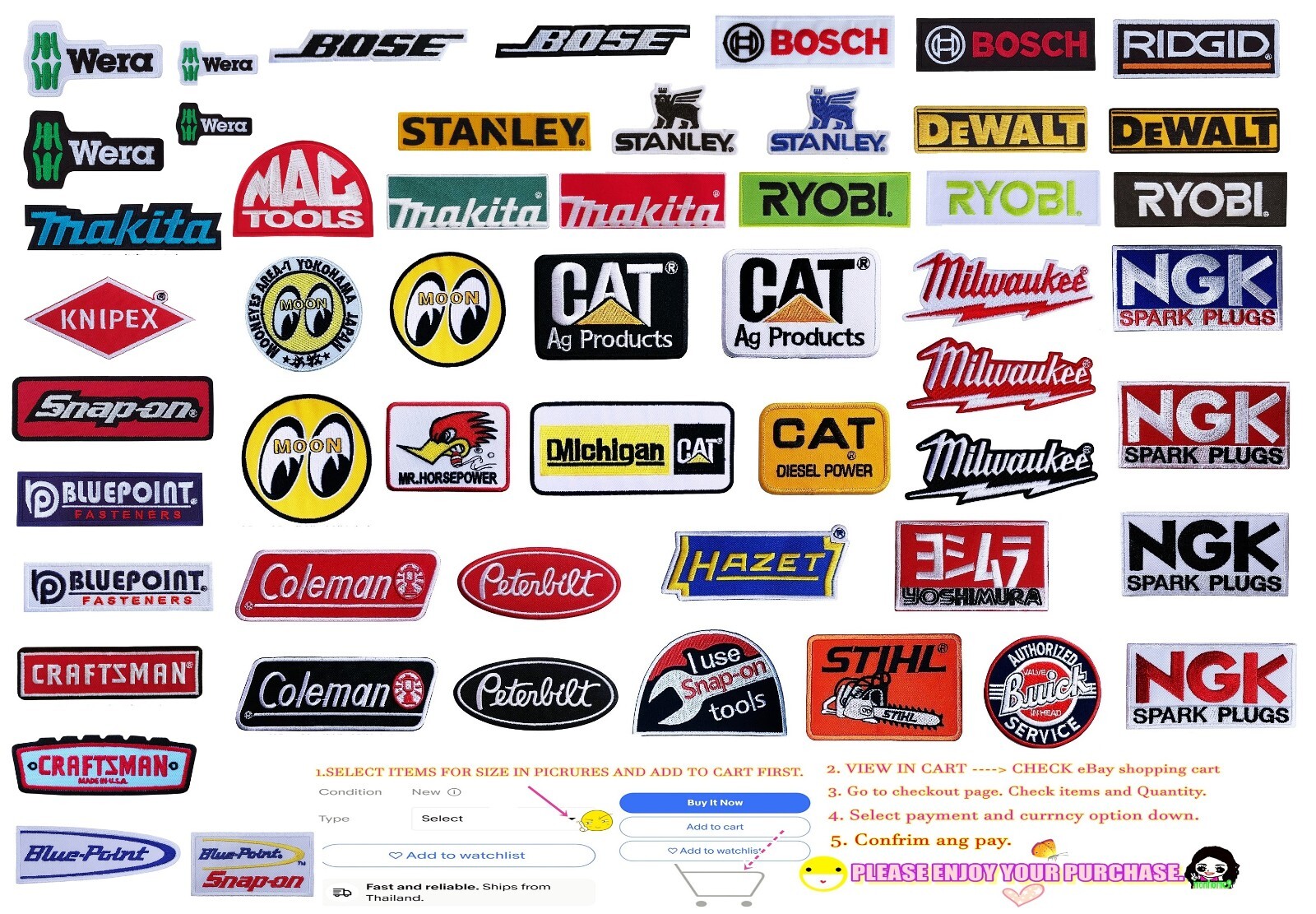 Tools,Apparatus,Services Embroidery Patches Iron,Sewing on Fabrics