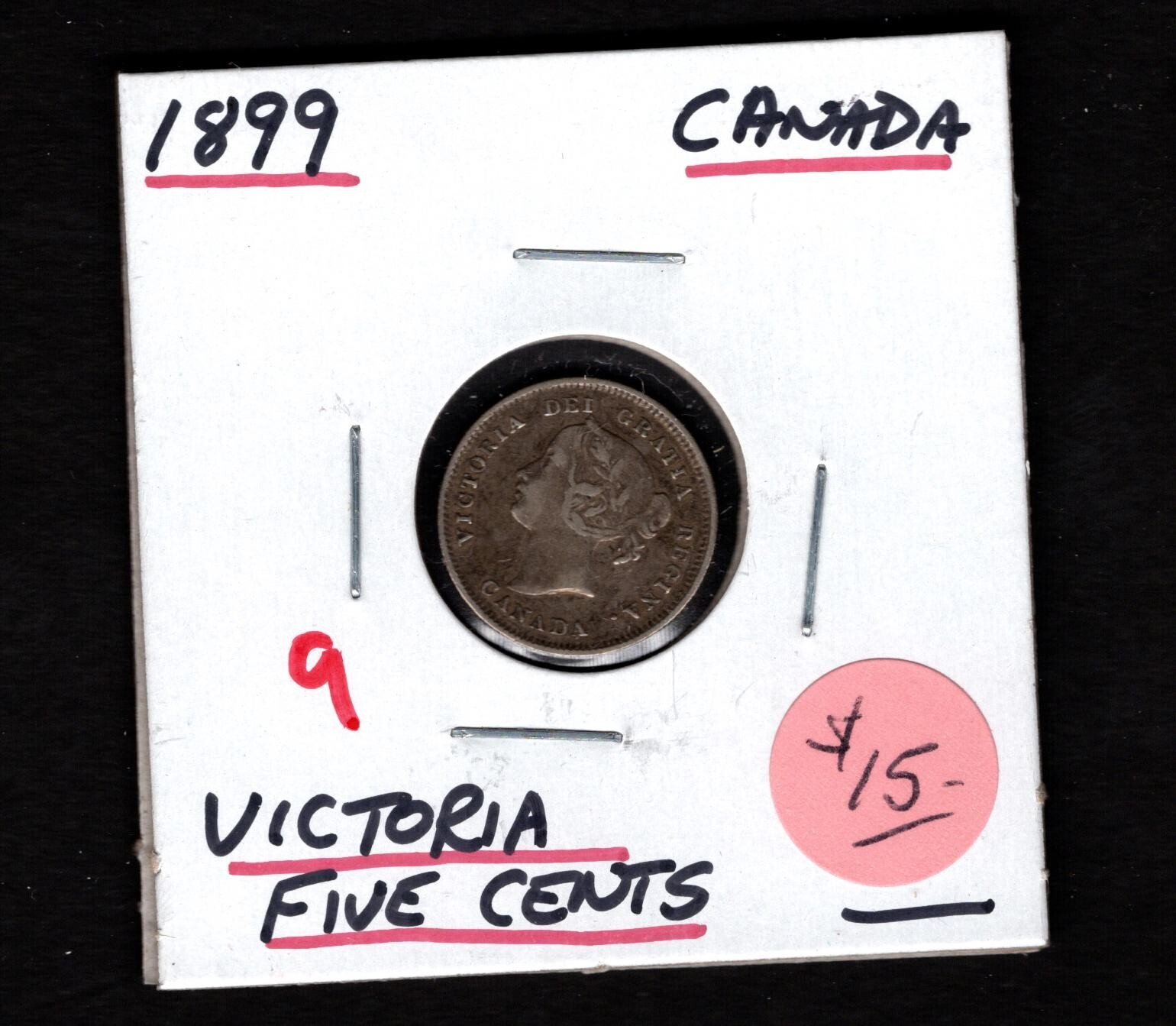 1899- Canada- Victoria Five Cents