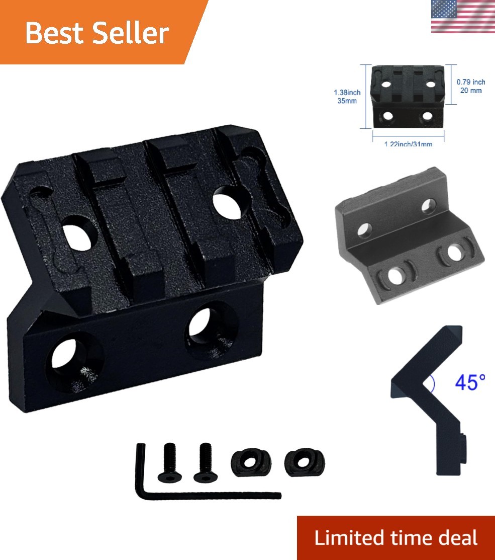 Durable 45-Degree Offset Picatinny Rail Mount for Enhanced Weapon Functionality