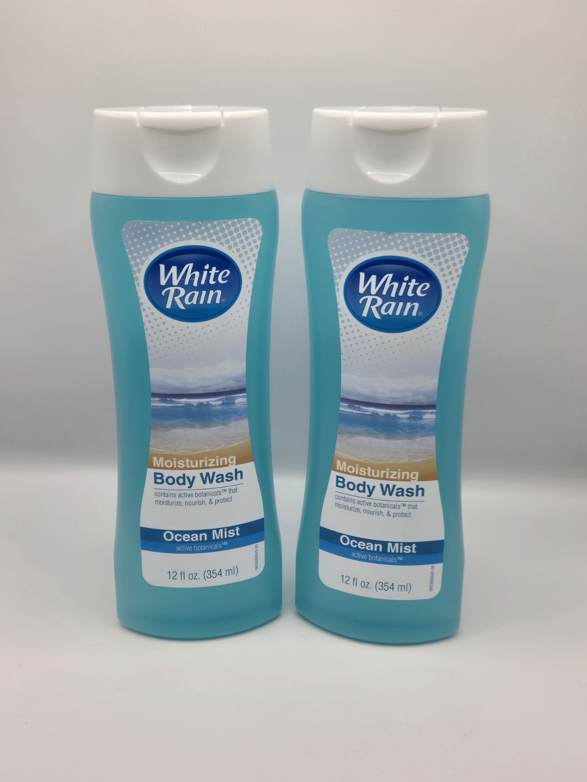 White Rain Ocean Mist Moisturizing Body Wash - Active Botanicals -2/12oz Bottles