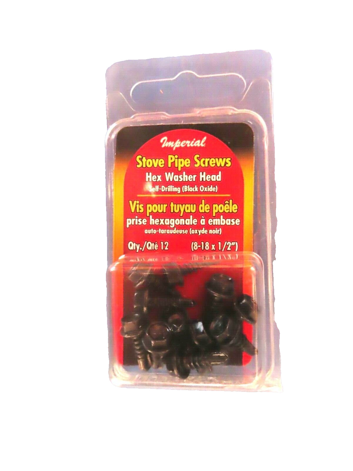 Imperial Stove Pipe Screws Hex 12 Pieces Black Finish # KK0170   NEW