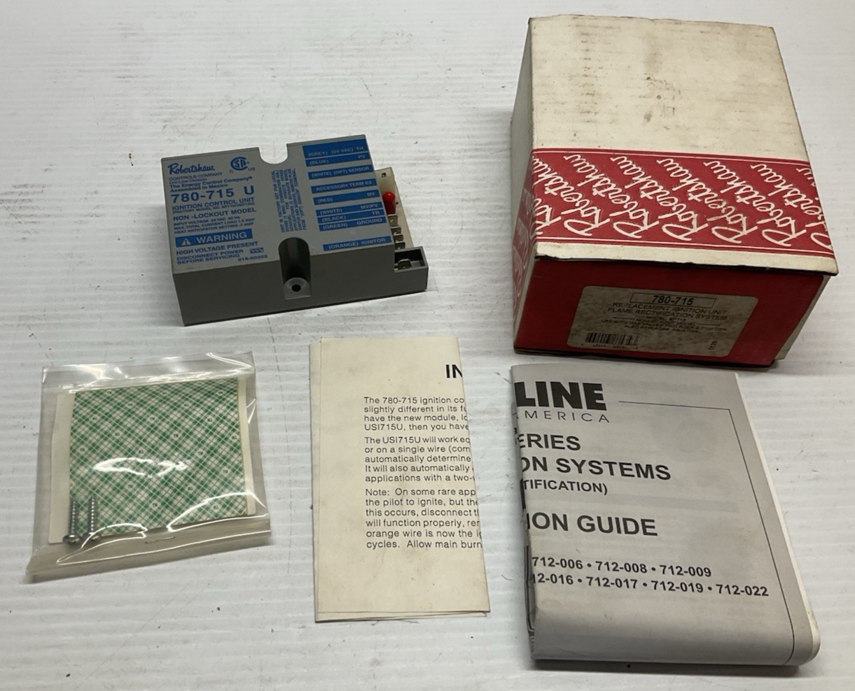 ROBERTSHAW 780-715 U Ignition Control Unit Nonlockout Terminals 1.5 A Amps AC 24