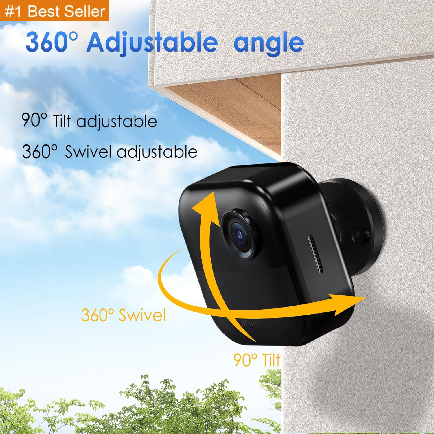 Blink Outdoor Camera Mount, 360 Degree Adjustable Wall Mount Bracket, Compatible