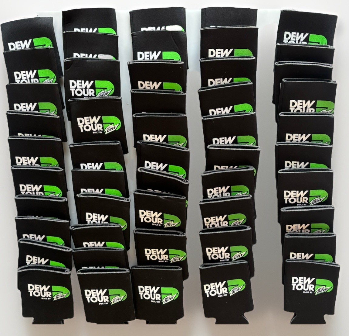 50 Pc Lot Mountain Dew Can Koozies Soda Advertising Foam Sleeves Drink Coolers
