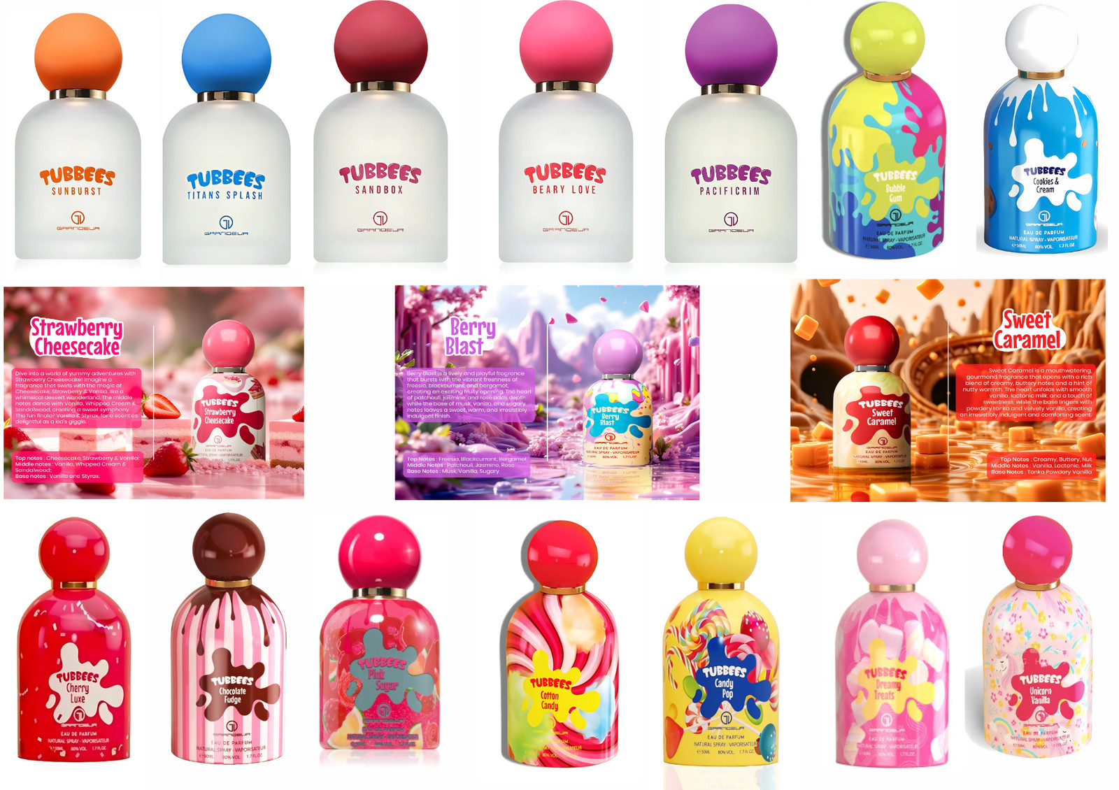 Tubbees Gourmand Fruity Sweet Scents By Grandeur 50ML - 1.7OZ