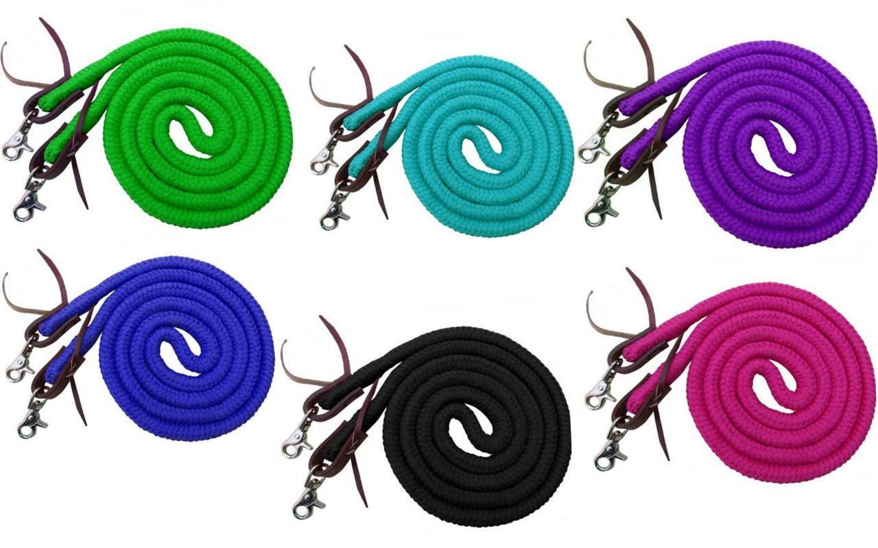 Super Soft Derby NYLON Barrel Closed Reins Scissor snap ends 96"