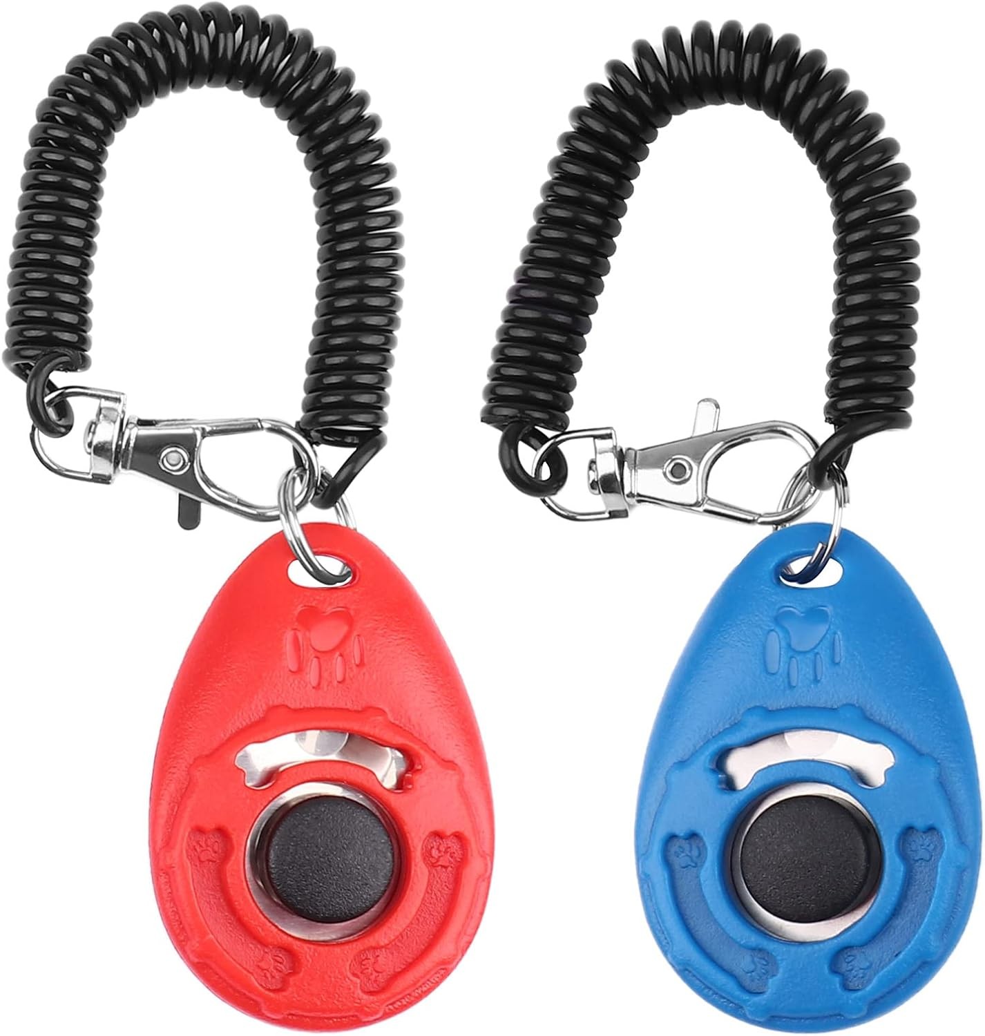 Dog Training Clicker 2-Pack with Wrist Strap for Cats Puppies Birds Horses