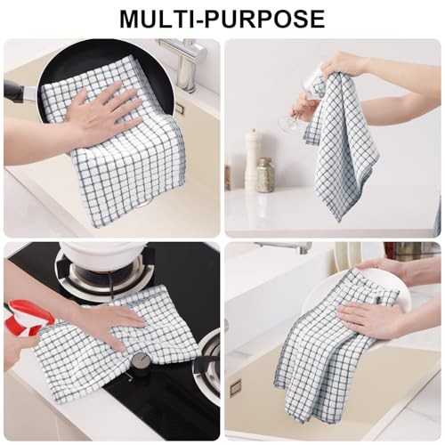 Kitinjoy Cotton 12 Pack Terry Kitchen 16 x 25 - 12 Pack, Multi-colored