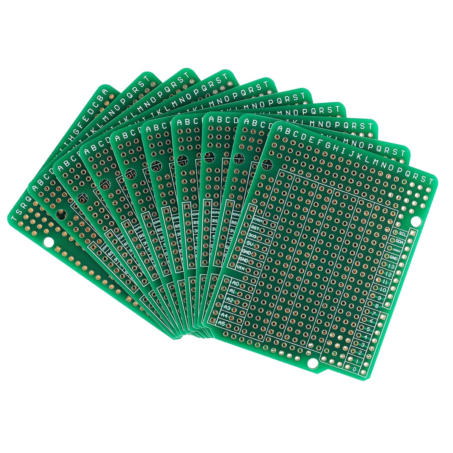 Double-Sided PCB Prototype Board for Arduino UNO R3 - 10 Pack