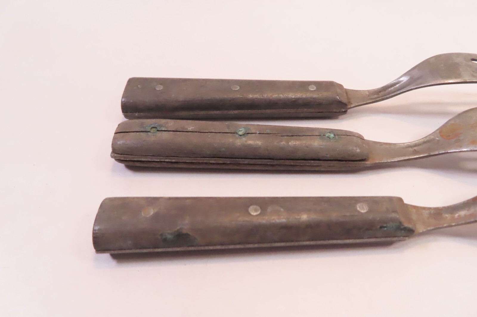 Antique Civil War Era Carving Fork and (6) Dinner Forks