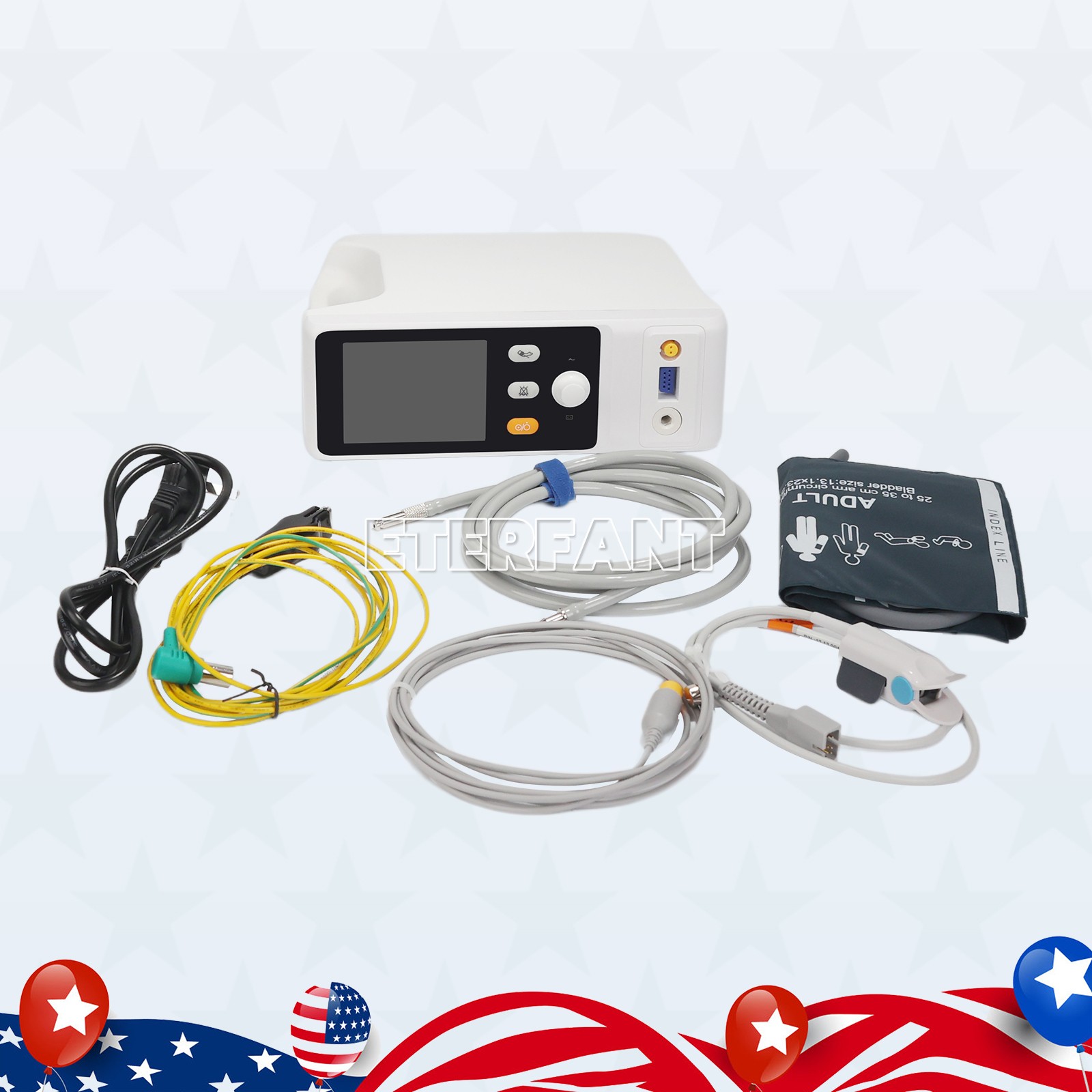 Portable Patient Monitor 4" Vital Sign Monitor for ICU CCU NIBP, SPO2, PR,TEMP