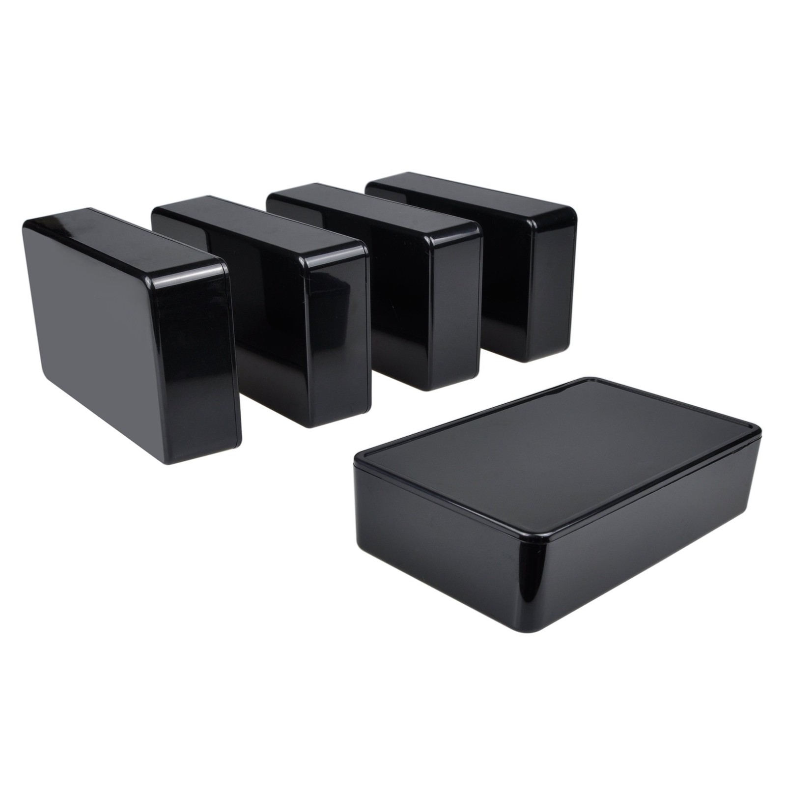 5 PCS Electronic Prototype ABS Plastic Junction Project Box Black 100x60x25mm