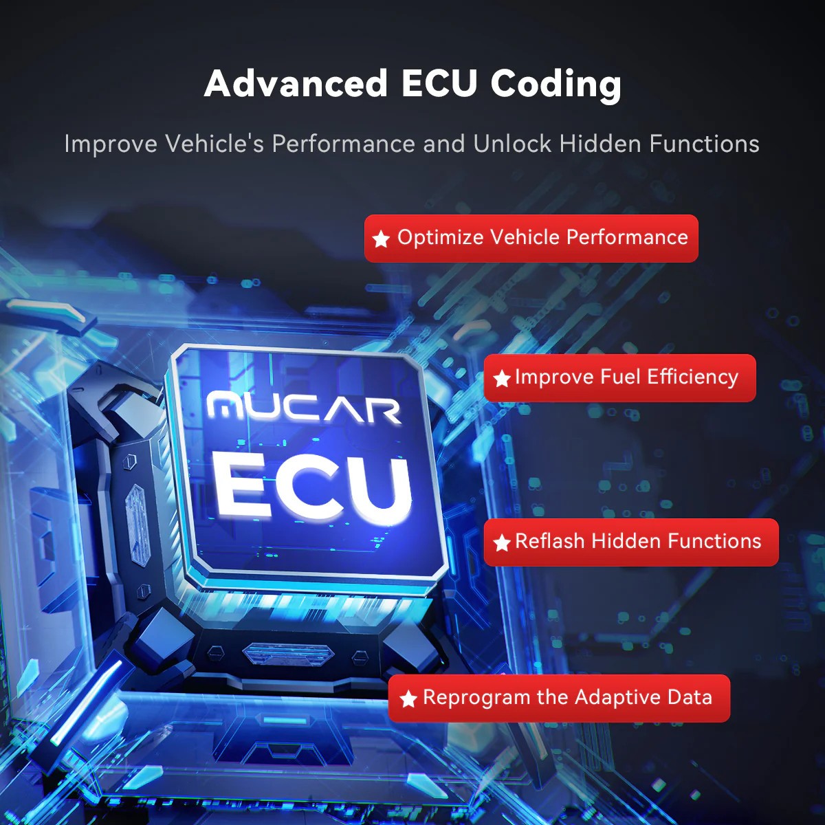 2025 MUCAR VO8 Pro Bidirectional Full System OBD2 Diagnostic Scanner E.CU Coding