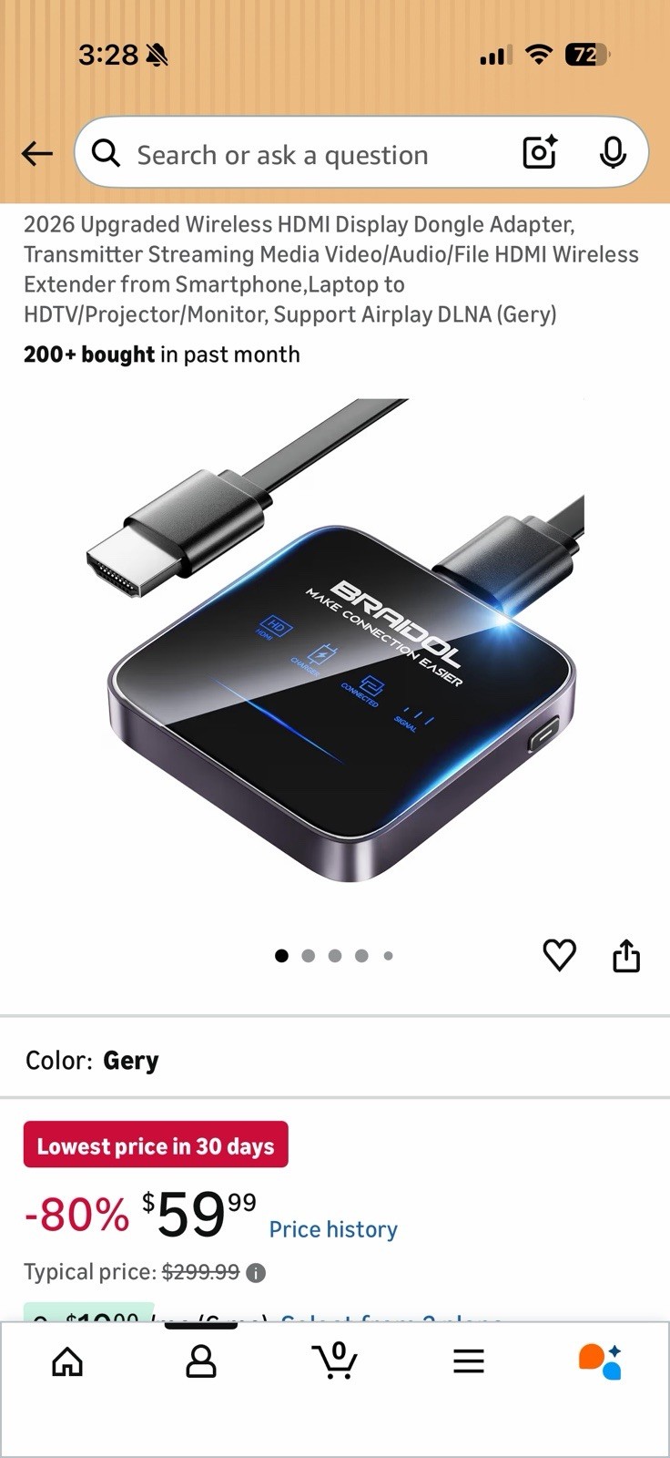 Brand New 2026 Upgraded Wireless HDMI Display Dongle Adapter, Transmitter Stream