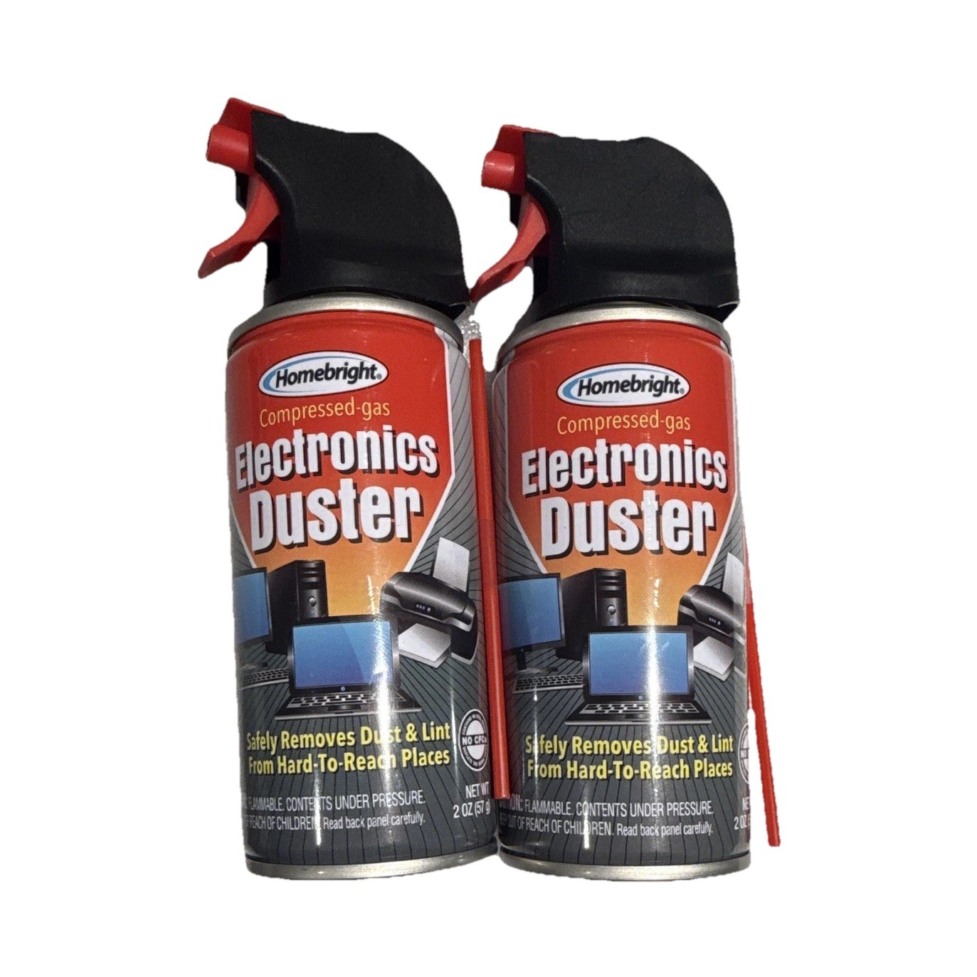 2Pack Compressed-Gas/Air Electronics Duster Dust Blower Cleaner,All-Purpose 2 Ea