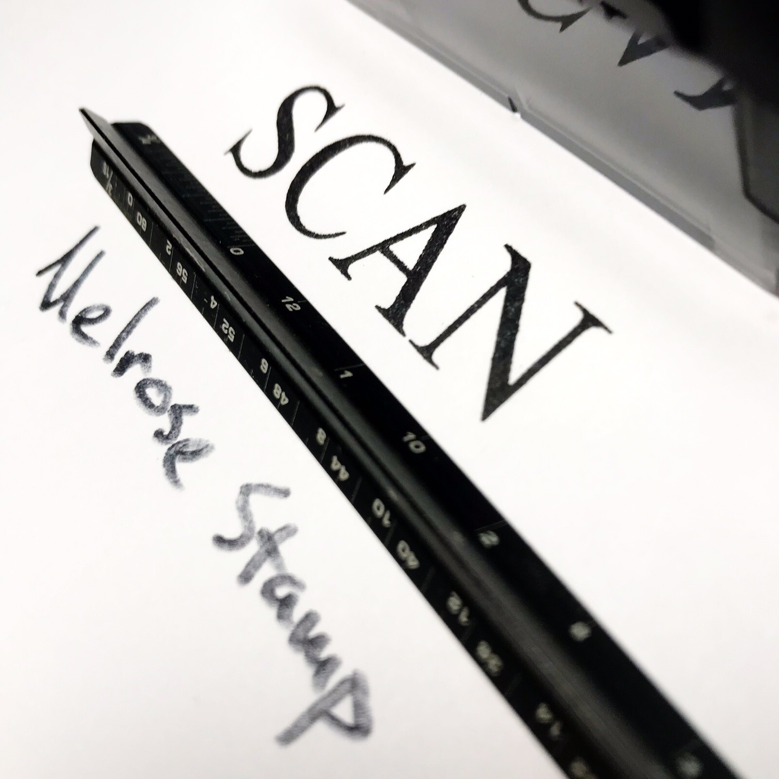 Scan Rubber Stamp Black Ink Self Inking Ideal 4913