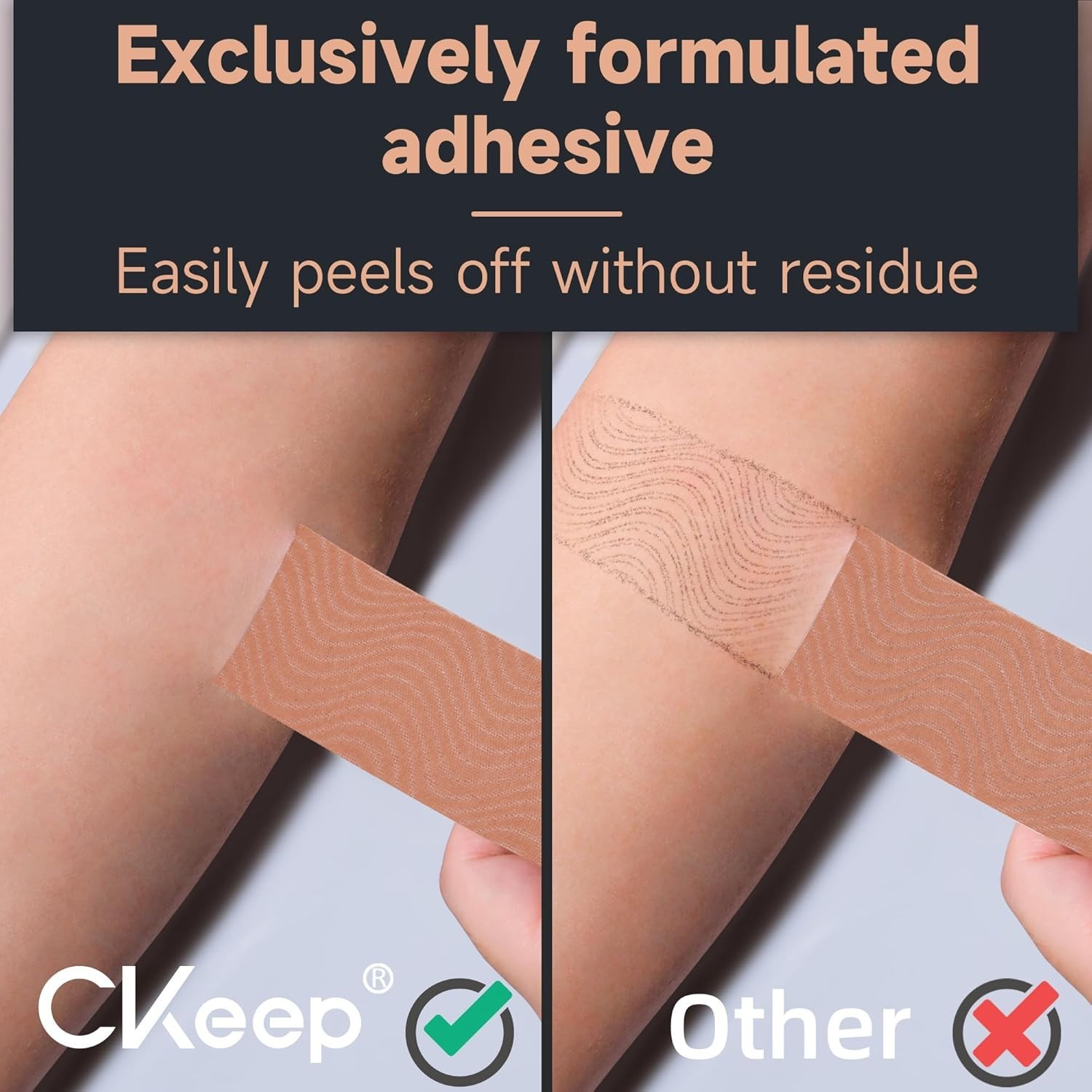 Kinesiology Tape, Uncut 2 Rolls, Original Cotton Elastic Premium Athletic Tape,