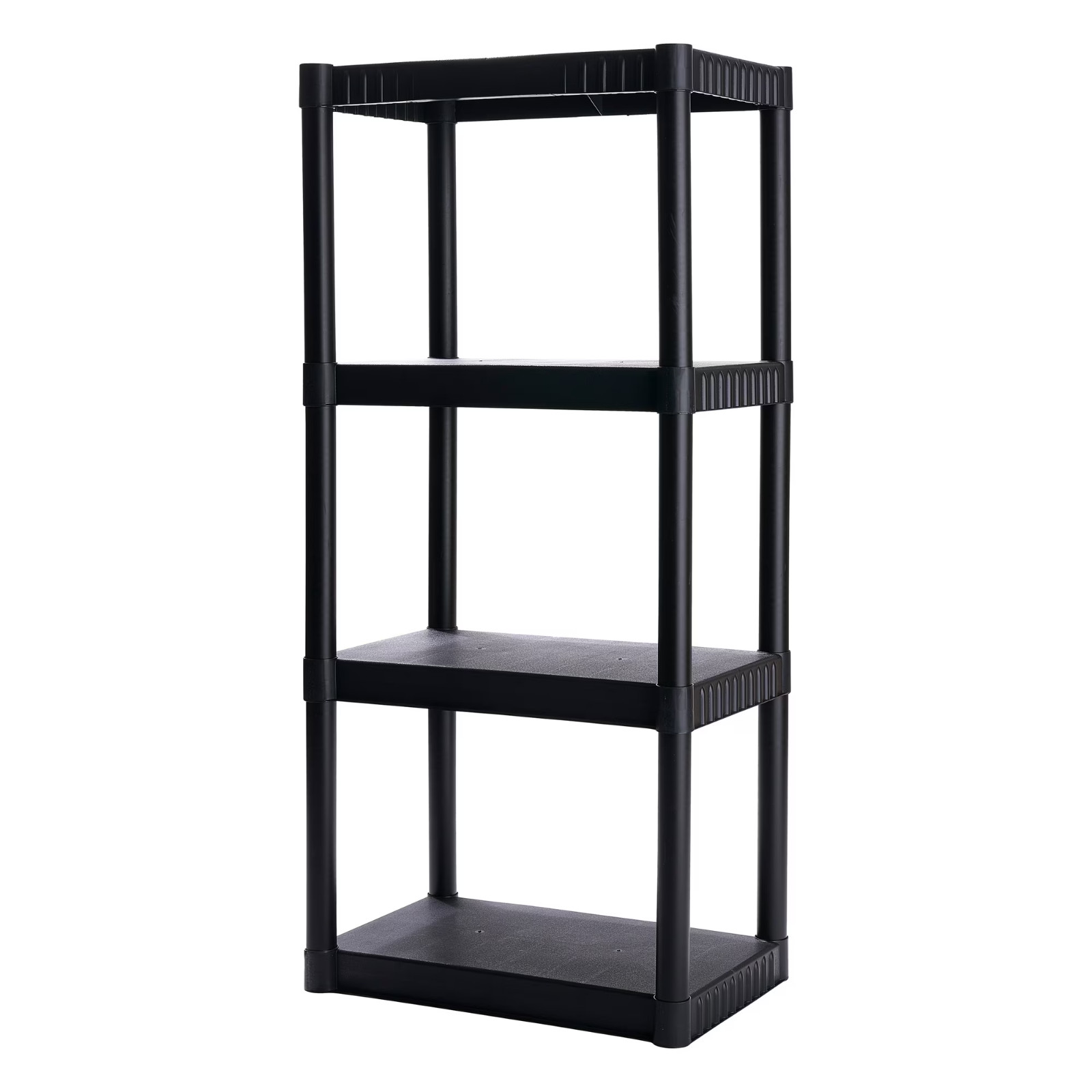Plano 4-Shelf Standard Duty Plastic Storage Shelves, 48” x 21” x 14”, 200lb Capa